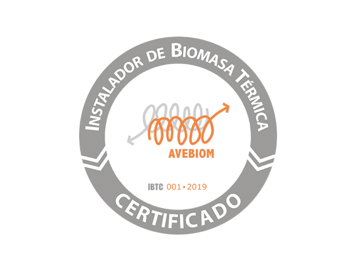 Certificado de instalador de biomasa Calordom térmica Avebiom.
